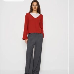 Reformation Red Mabel Knit Top